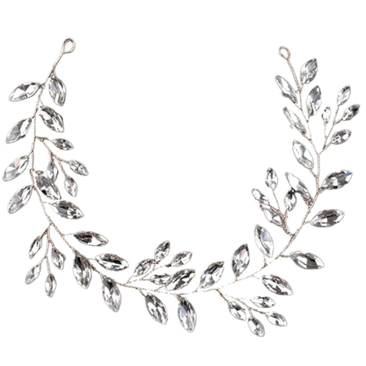 Horse Eye Rhinestone Chain Headband | Crystal Flower KC Gold Silver