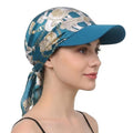 Women's Paisley Satin Print Headscarf Baseball Cap – Stylish Sun Hat