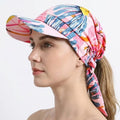 Printed Head Scarf Visor Hat for Women – Stylish Sun Protection Headwrap