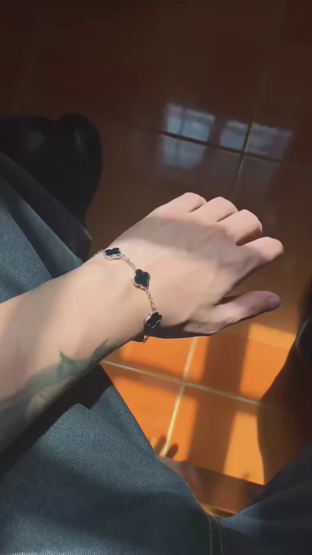 Men's Flower Chain Bracelet