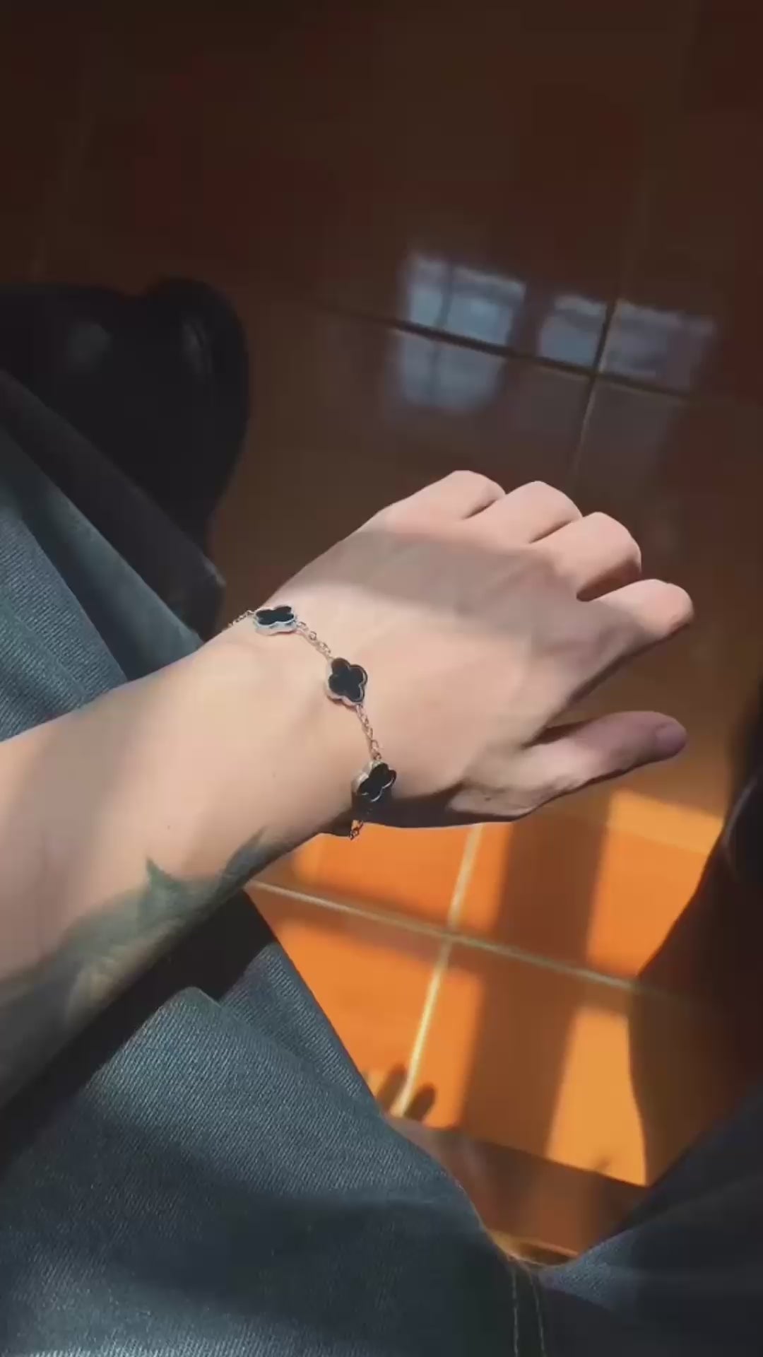 Men's Flower Chain Bracelet