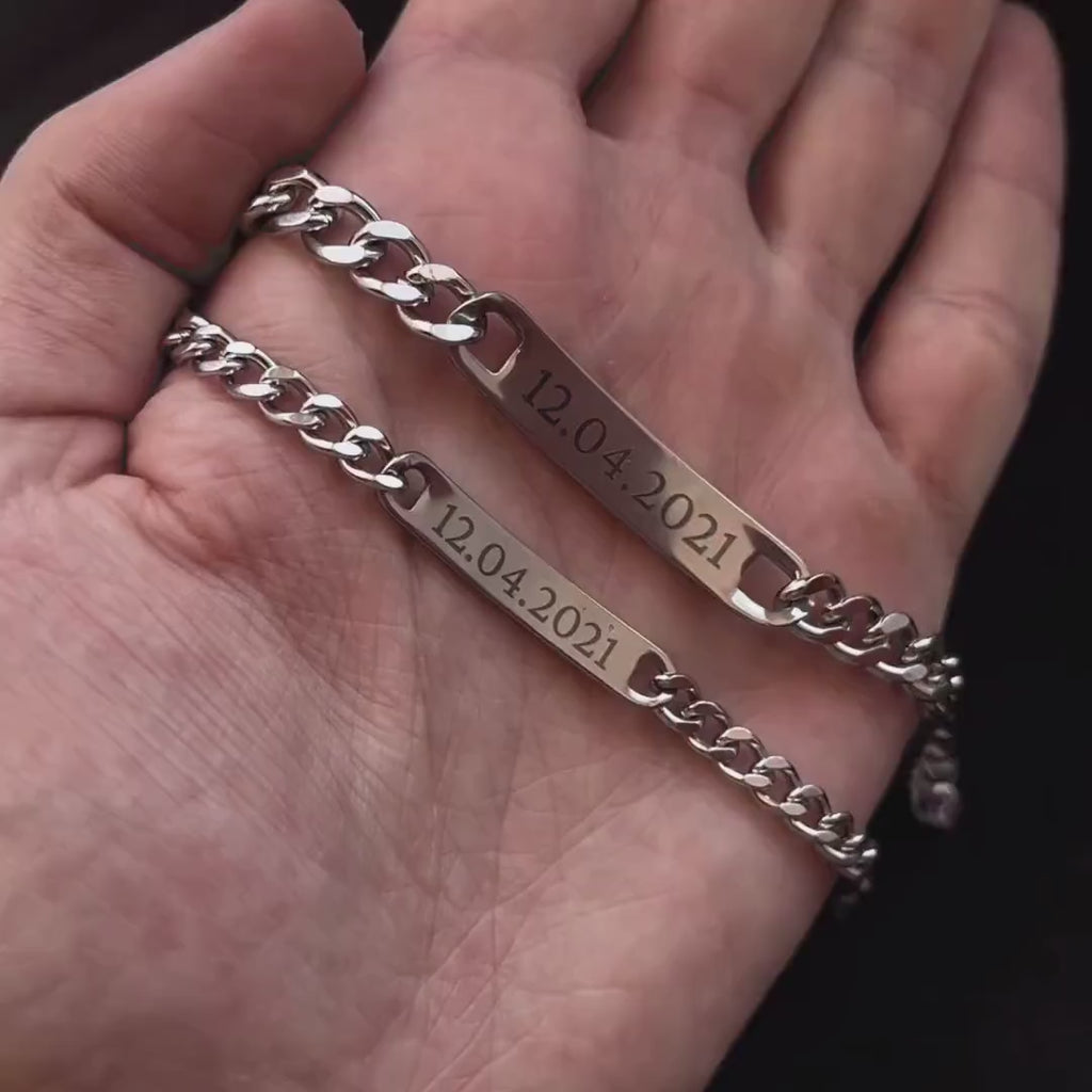 Custom Engravable Couple Bracelet Set 2